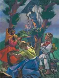 MAJOWE by Zofia Stryjeńska, tempera, płótno, sold Oct 2024