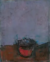 Jacek Sienicki, MARTWA NATURA Z RONDELKIEM, 1996, olej, płótno