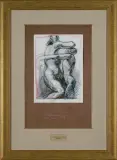 ZGNIATANIE by Franciszek Starowieyski, 1988, ołówek, akwarela, papier kremowy, offered Oct 2024
