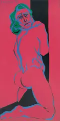 Marian Czapla, KLĘCZĄCY, 1997, akryl, płótno