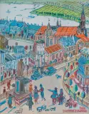 Białystok by Edward Dwurnik, 2004, olej, płótno, offered Oct 2024