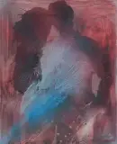 PARA by Józef Krzysztof Oraczewski, 1988, akryl, technika własna, płótno, offered Oct 2024