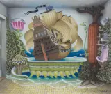 Jacek Yerka, KĄPIEL Z OKRĘCIKIEM, 2024, pastel, karton