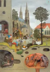 Micha Lobi, DRABINA JAKUBA, 2008, olej, płyta
