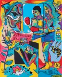 Nikodem Szewczyk, AS TIME GOES BY, 2024, akryl, płótno