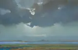 Marian Michalik, CHMURY NAD ŁĄKĄ, 1990, pastel, papier