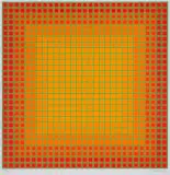 Julian Stanczak, LET IT BE ORANGE, 1981, serigrafia barwna, papier