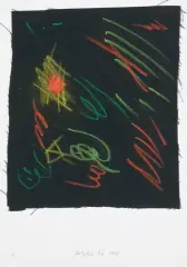 Natalia LL, BEZ TYTUŁU, 1980, pastel, czarne płótno naklejone na karton