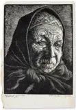Paweł Steller, Góralka z Wisły, 1934, drzeworyt, papier