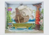 Jacek Yerka, KĄPIEL Z OKRĘCIKIEM, 2024, kredki, ołówek, papier