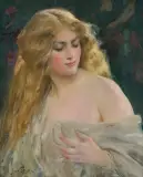 Jan Styka, KALIPSO, BOGINI PIĘKNOWŁOSA, olej, płótno