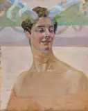 Jacek Malczewski, GORGONA – PORTRET MARII SOZAŃSKIEJ, 1918, olej, sklejka