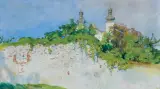Julian Fałat, BIELANY, 1900, akwarela, papier
