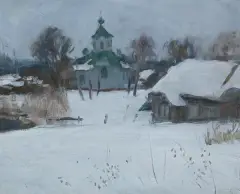 Józef Czajkowski, PEJZAŻ, 1907, olej, deska