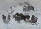 W ŚNIEŻNEJ ZAWIEI by Czesław (I. Zygmuntowicz) Wasilewski, olej, płótno, sold Jun 2024