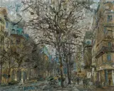 Włodzimierz Zakrzewski, BULWAR SAINT MICHEL W PARYŻU, 1968, olej, płótno