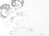 Jan Dobkowski, BEZ TYTUŁU, 2015, ołówek, papier czerpany