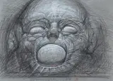 BEZ TYTUŁU by Franciszek Starowieyski, 1988, pastel, papier szary, offered Jun 2024