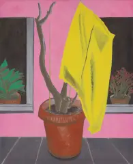 STRACH NA WRÓBLE by Jarosław Modzelewski, 2013, tempera żółtkowa, płótno, offered Jun 2024