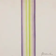 Stefan Gierowski, KOMPOZYCJA, 1975, akwarela, papier