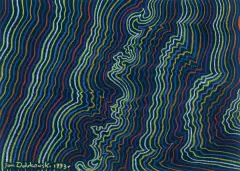 Jan Dobkowski, KOMPOZYCJA, 1993, pastel, papier czarny