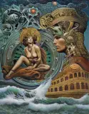 Igor Volosnikov, ATLANTIS, 2023, olej, płótno