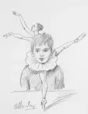 Rafał Olbiński, BALETNICA, ołówek, papier