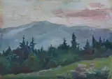 Michał Stańko, PEJZAŻ TATRZAŃSKI, 1937, olej, tektura