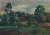 PASTUSZKA by Zdzisław Jasiński, olej, płótno naklejone na tekturę, offered May 2024