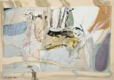 Zdzisław Lachur, KOŃ, 1960, tusz pióro, gwasz, tempera, karton na kartonie