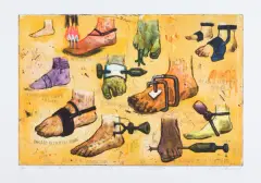 Jacek Sroka, IN CASO DI CATTIVI ODORI, 2003, akwaforta, akwatinta barwna, papier