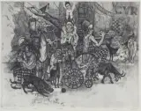 Piotr Zajęcki, PARADA CYRKOWCÓW, 1986, akwaforta, papier