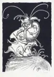 Z teki „ZABAWNE SNY PANTAGRUELA” by Salvador Dalí, 1973, litografia barwna, papier japoński, offered Apr 2024