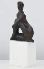 Waldemar Mazurek, AKT SIEDZĄCY, 2024, brąz patynowany, kamień