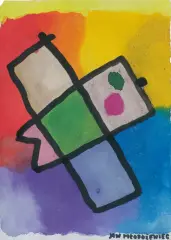 Jan Mlodozeniec, IKAR, tempera, papier