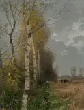 Roman Kochanowski, NA MIEDZY, olej, deska mahoniowa