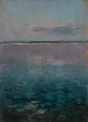 Jan Stanisławski, DNIEPR MIĘDZY KIJOWEM A KAMIEŃCEM, 1902, olej, deska