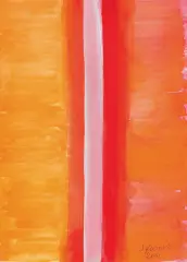 Stefan Gierowski, BEZ TYTUŁU, 2010, akwarela, karton