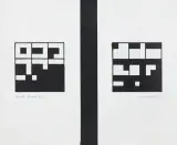 Ryszard Winiarski, SPIRALA W GRZE 3 x 3, 1999, akryl, ołówek, płótno
