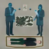 Ignacy Czwartos, KWIATY DLA ANDRZEJA WRÓBLEWSKIEGO, 2014, olej, płótno