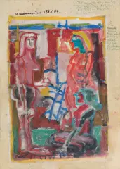 Eugeniusz Markowski, AKTY, ok. 1989, olej, papier kremowy