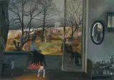Maria Anto, DOM (OGRÓD JESIENIĄ), 1980, olej, płótno
