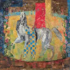 Eugeniusz Geppert, W CYRKU, 1960, olej, płótno