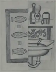 Marek Włodarski, RYBY I PRZEDMIOTY, 1927, ołówek, papier żeberkowy szary