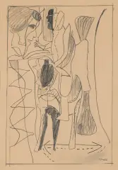 Marek Włodarski, POŻEGNANIE ŻOŁNIERZA, 1931, ołówek, papier