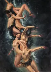 Anna Tomicka, CELESTIAL SYMPHONY, 2023, olej, płótno
