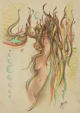 Anna Ewa (Hannah) Miarczyńska, Teoria strun, 2006, tusze, kredki barwne, ołówek, papier