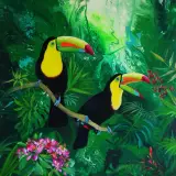 Patrycja Kruszyńska-Mikulska, Green Paradise III, 2020, akryl, płótno