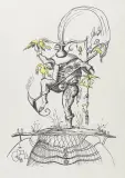 Z TEKI „ZABAWNE SNY PANTAGRUELA” by Salvador Dalí, 1973, litografia barwna, papier japoński, sold Feb 2024