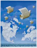 LISTY DO EUROPY by Rafał Olbiński, inkografia, papier, sold Feb 2024